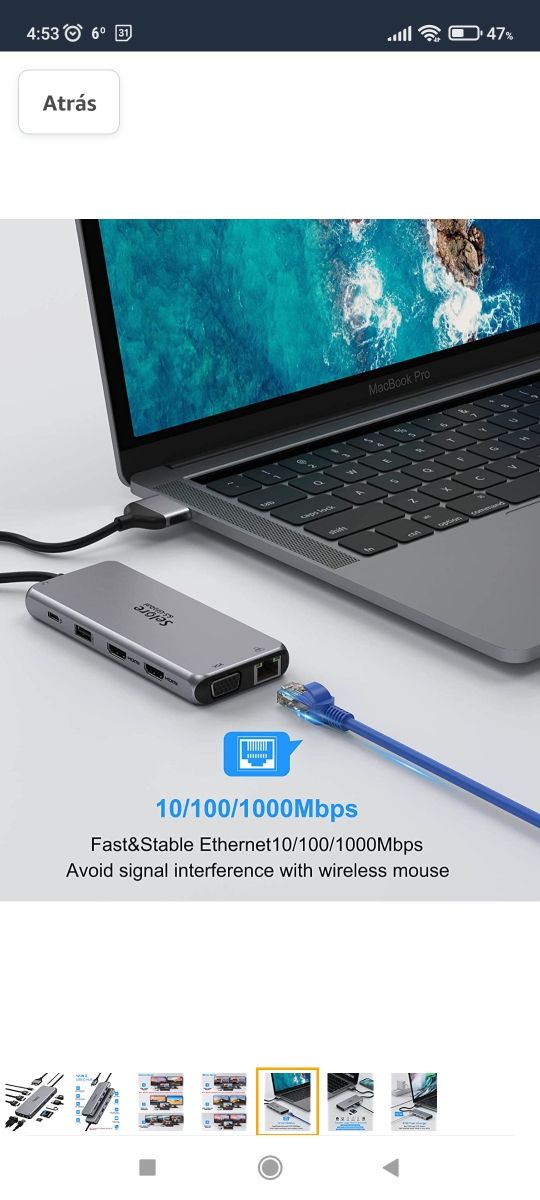 HUB MacBook air12 en 2. A estrenar