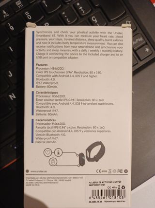 Pulsera actividad (ROSA) unotec smartband 6T de segunda mano por 10 EUR en  Madrid en WALLAPOP