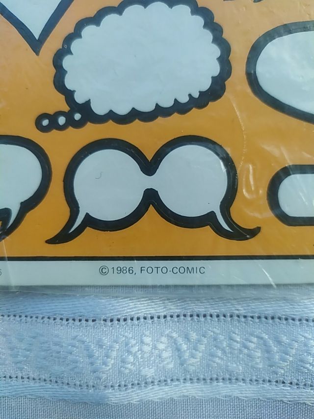 bocadillos adhesivos pegatinas años 80