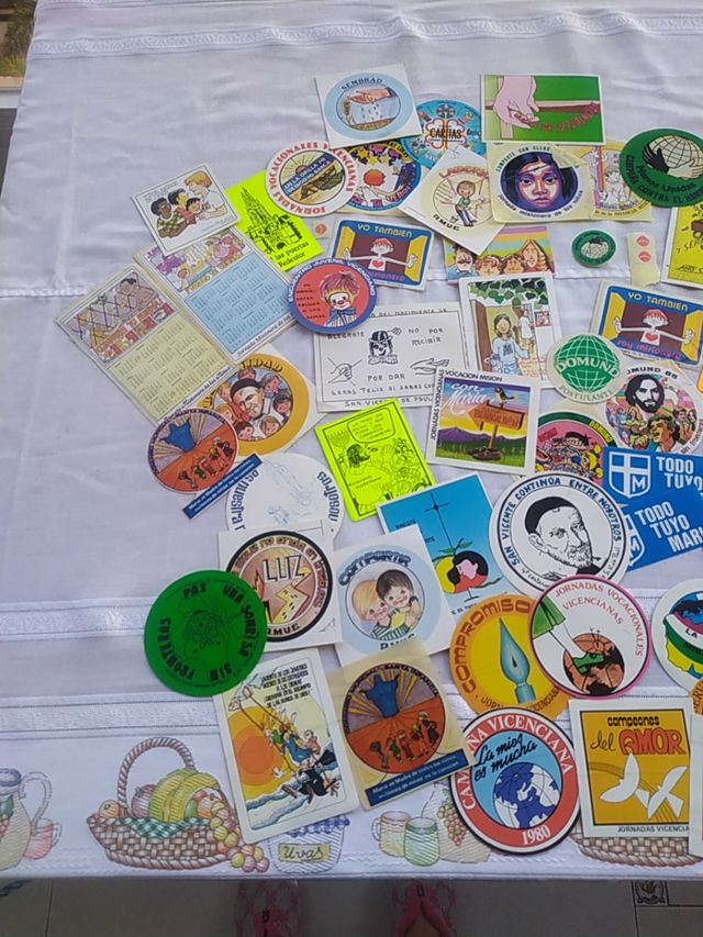 pegatinas religiosas años 80