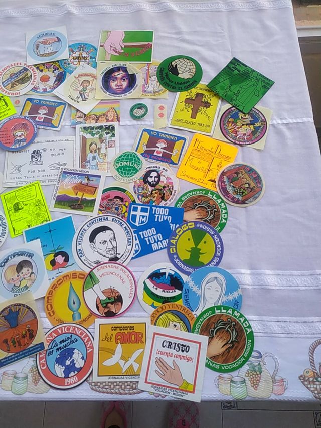 pegatinas religiosas años 80