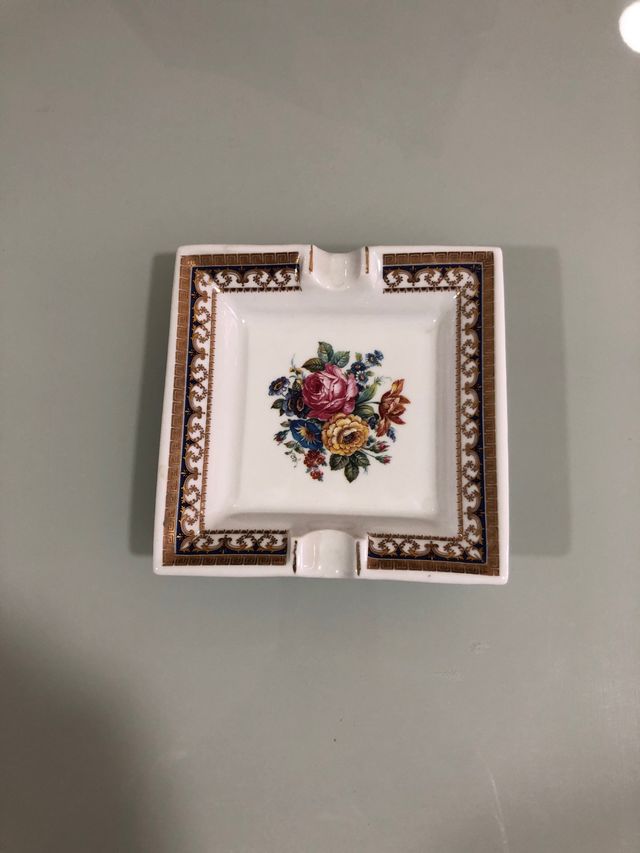 Bandeja y cenicero de Limoge