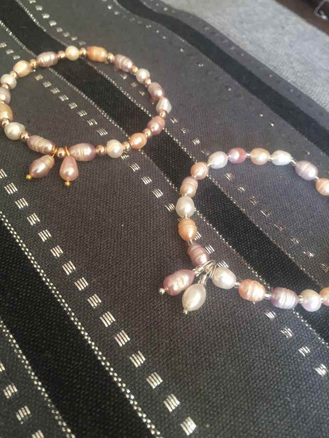 Perlas naturales pulsera nueva