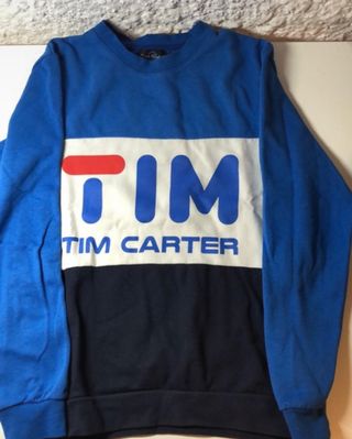 Sudadera tim carter morada y blanca - Vinted