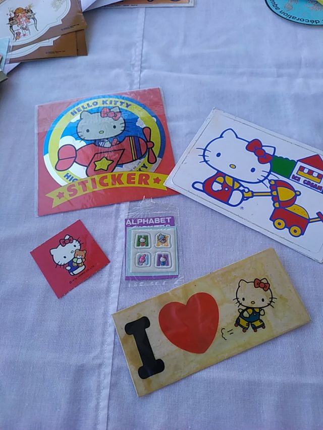 lote antiguas pegatinas hello kitty
