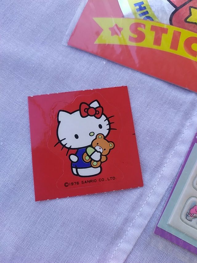 lote antiguas pegatinas hello kitty