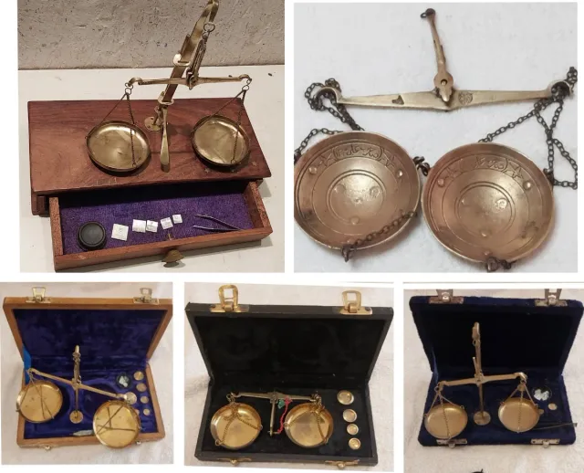 mini balanzas de bronce/ precio por unidad