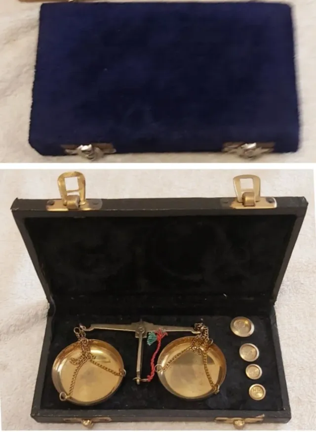 mini balanzas de bronce/ precio por unidad