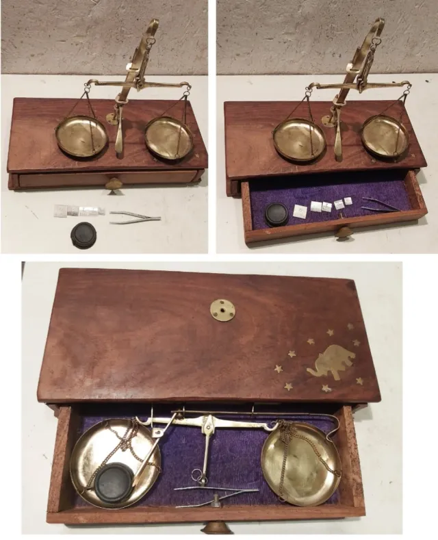 mini balanzas de bronce/ precio por unidad