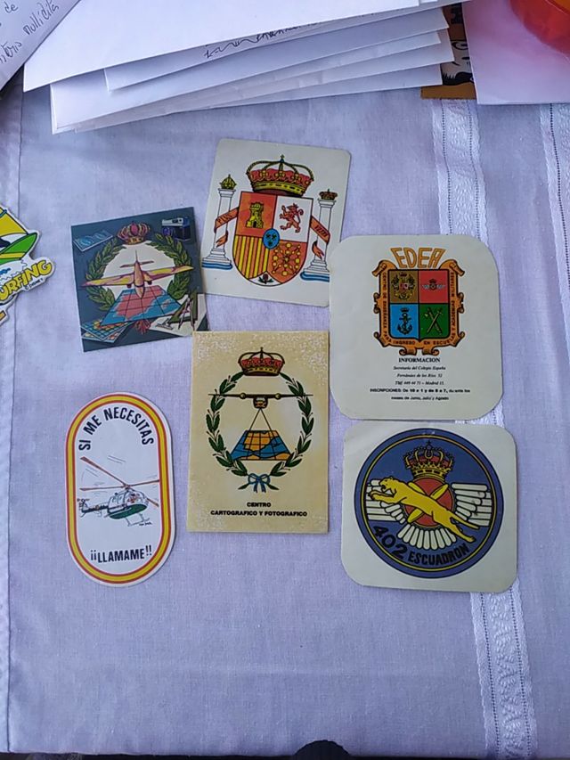 pegatinas militares años 80, escuadron, ejercito