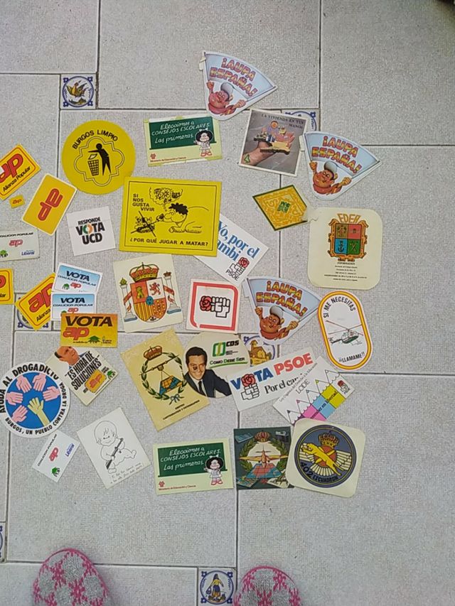 pegatinas de tema politico