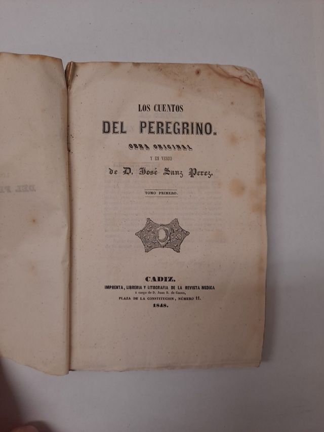 LIBRO ANTIGUO "LOS CUENTOS DEL PEREGRINO"
