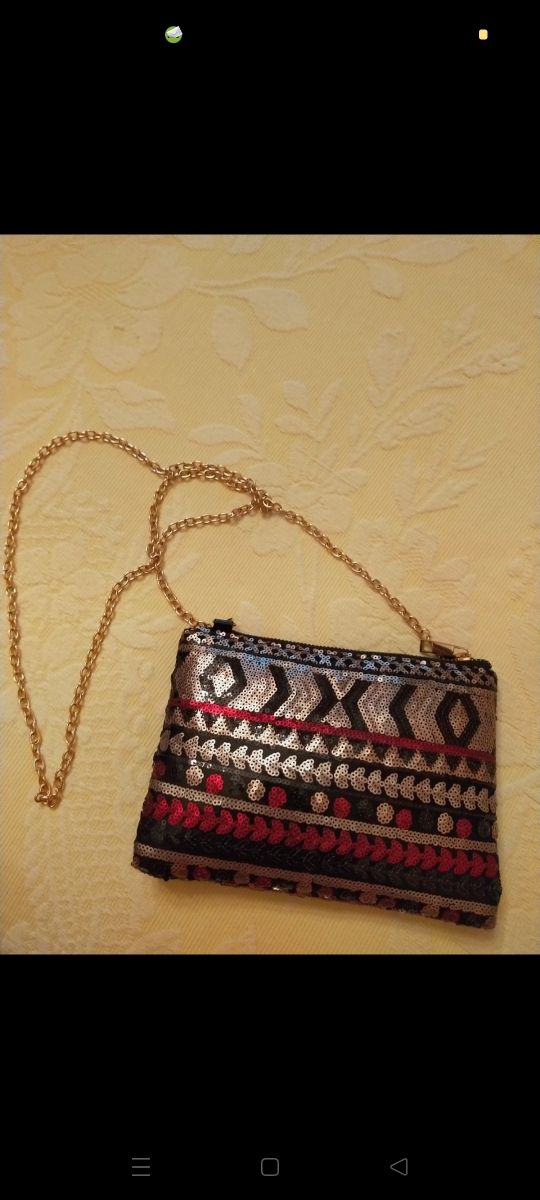 Borsetta paillettes tracolla