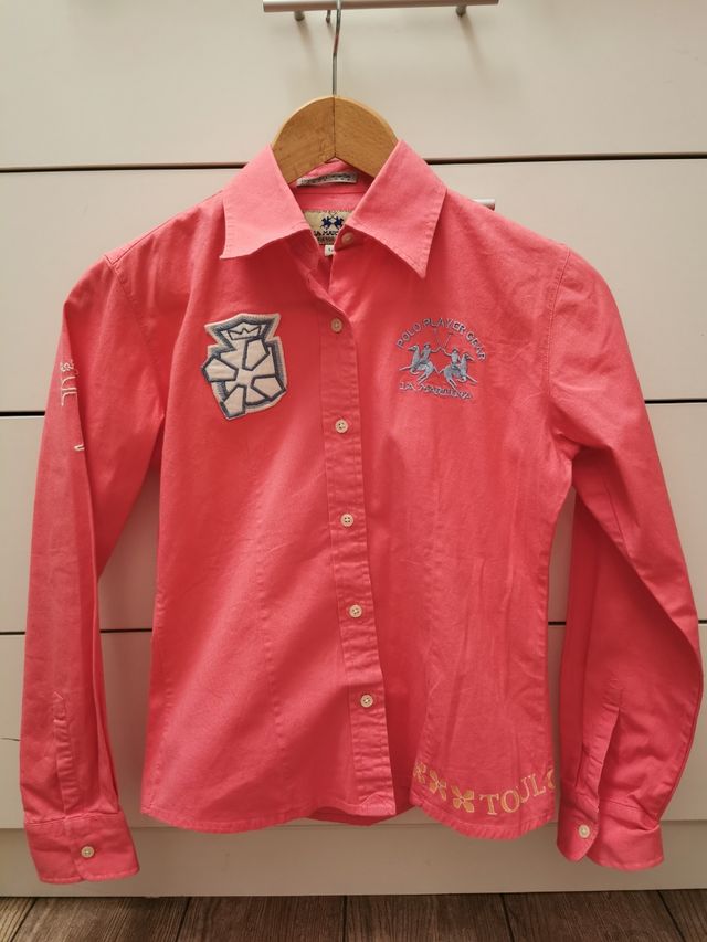 Camisa La Martina Talla 12 Color Rosa Chicle