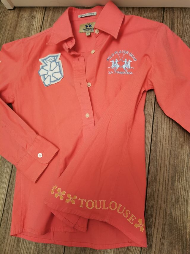 Camisa La Martina Talla 12 Color Rosa Chicle