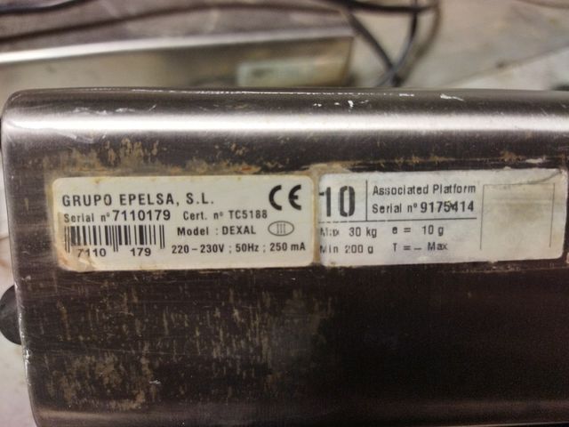 báscula de precisión marca dexal