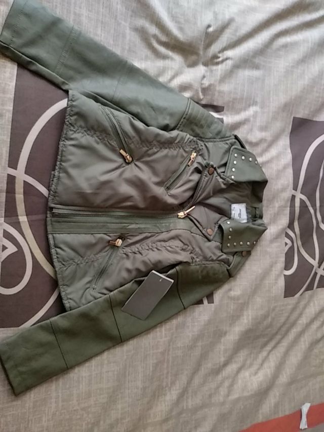 chaqueta combinada polipiel niña mayoral