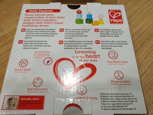 Juego bloques enroscables Hape