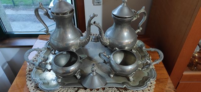 Vendo juego de café con bandeja