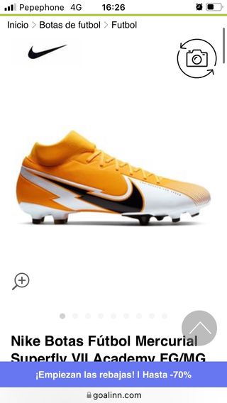 Botas de fútbol talla 41 de segunda mano en Valencia en WALLAPOP