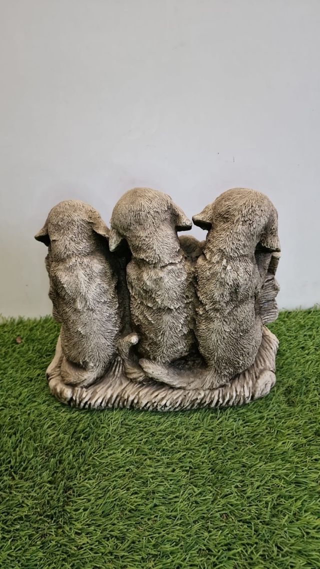 PERRITOS TRIO PIEDRA ARTIFICIAL