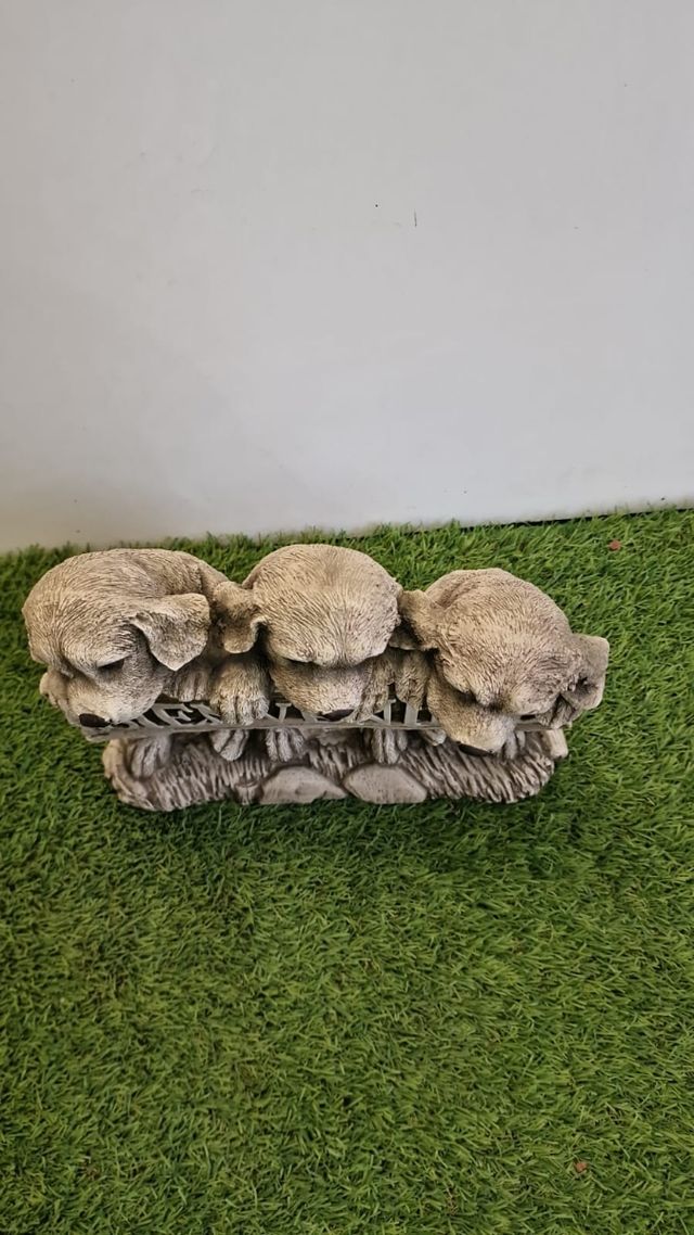PERRITOS TRIO PIEDRA ARTIFICIAL
