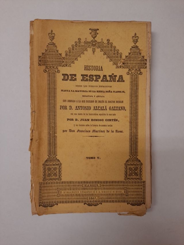 LIBRO ANTIGUO. HISTORIA DE ESPAÑA. TOMO IV y V