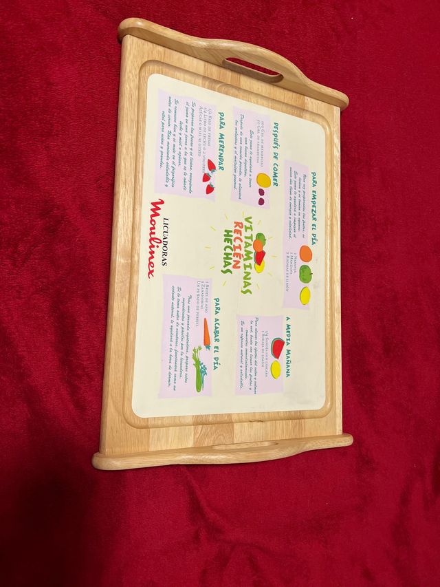 Bandeja madera con asas 43 x 28 cm