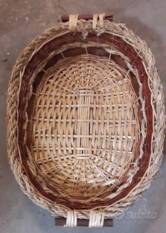 cestino di vimini ovale