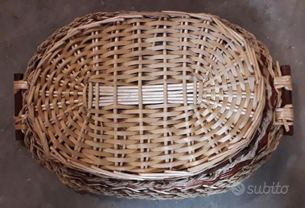 cestino di vimini ovale