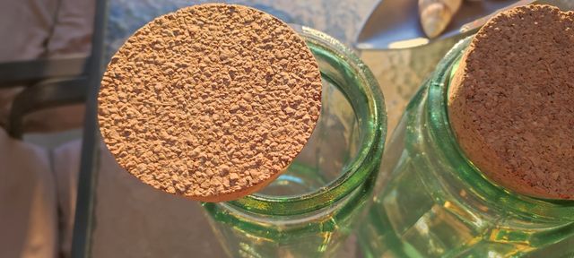 frascos de cristal con tapa de corcho