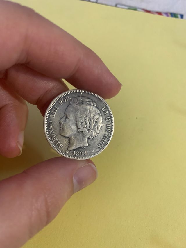 2 pesetas Alfonso XIII año 1894
