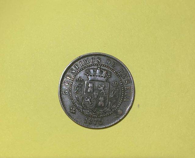 5 céntimos 1875 pretendiente 