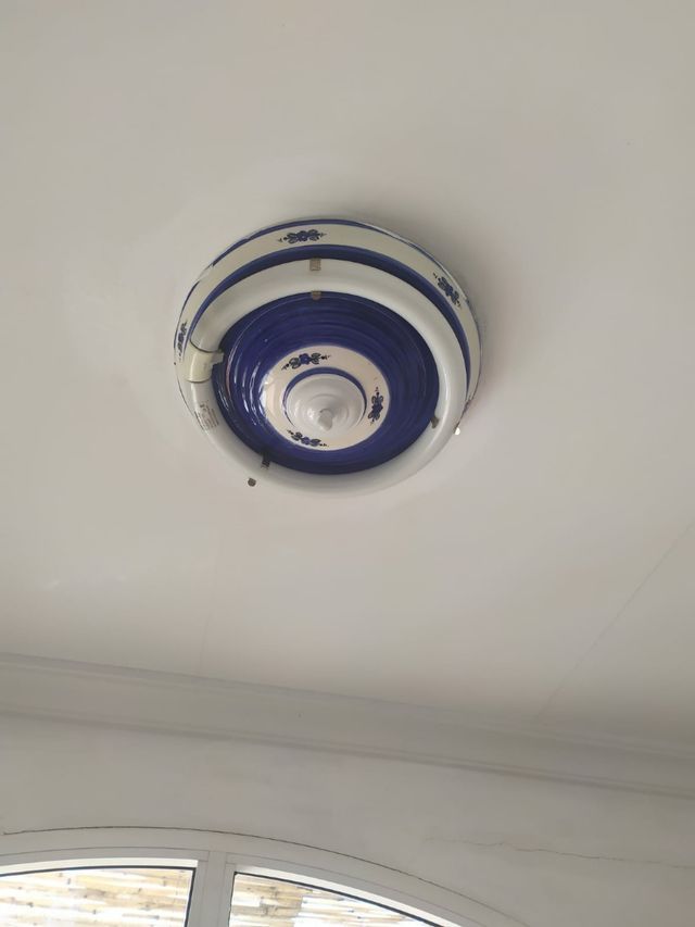 plafón cerámica pintado a mano