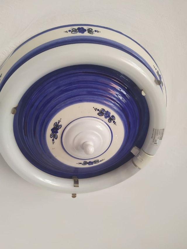 plafón cerámica pintado a mano