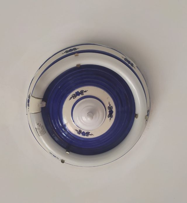 plafón cerámica pintado a mano