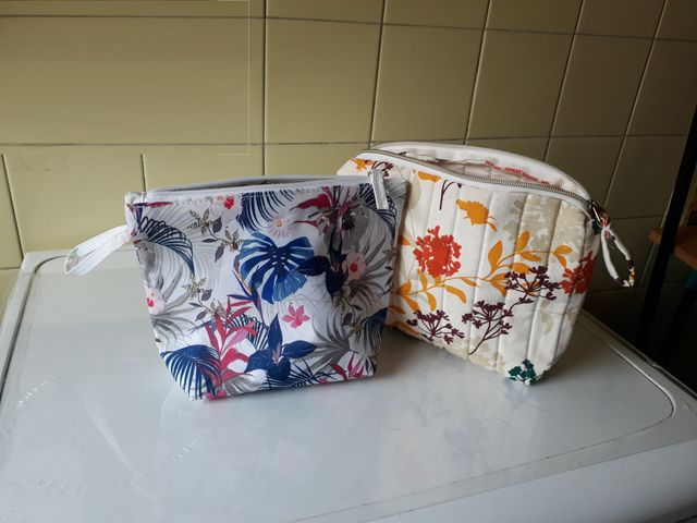 Neceser bolsa viaje,espejo doble bolso,pinza Cejas