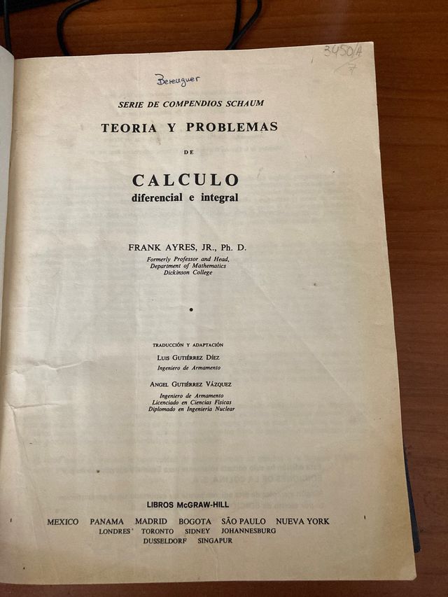Libro de cálculo schaum