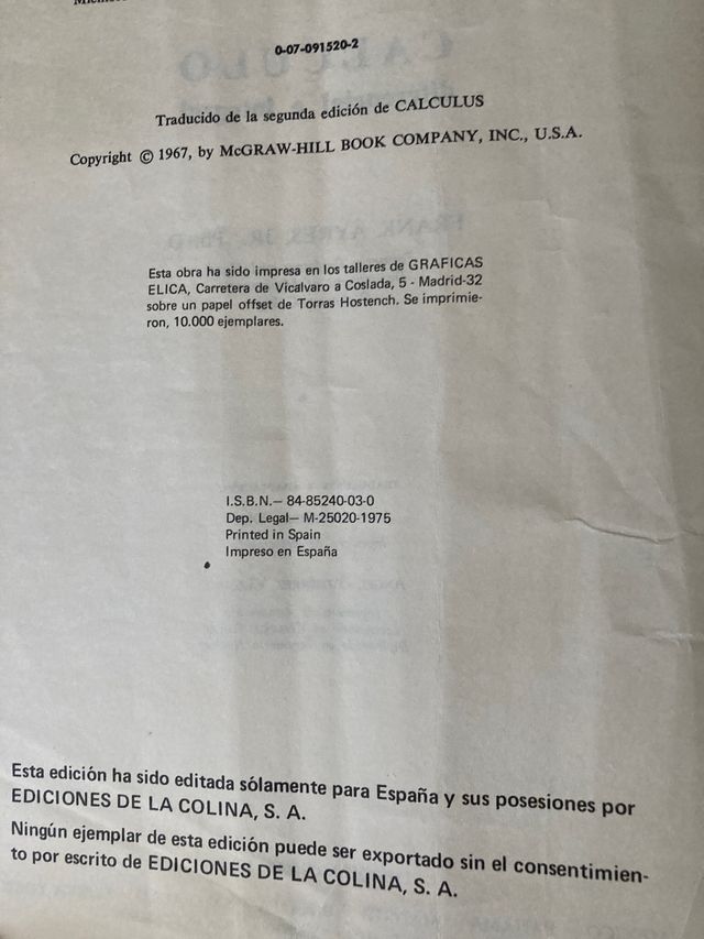 Libro de cálculo schaum