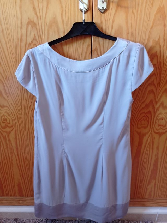 Vestido corto M/C tonos grises