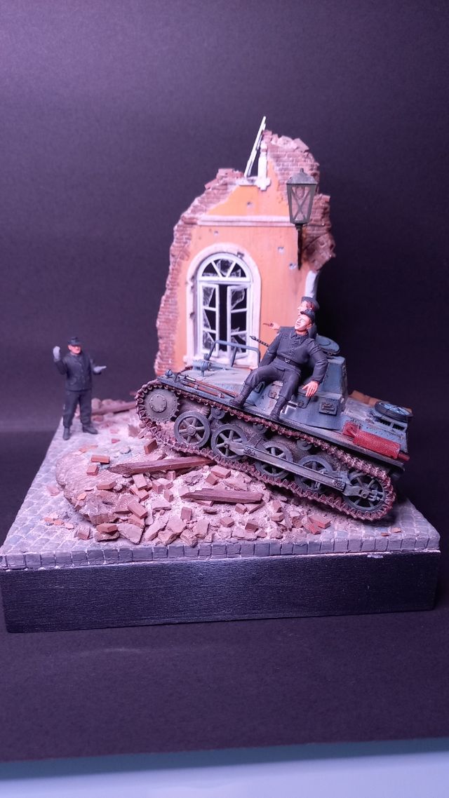 maqueta diorama Panzer 1 Francia 1940