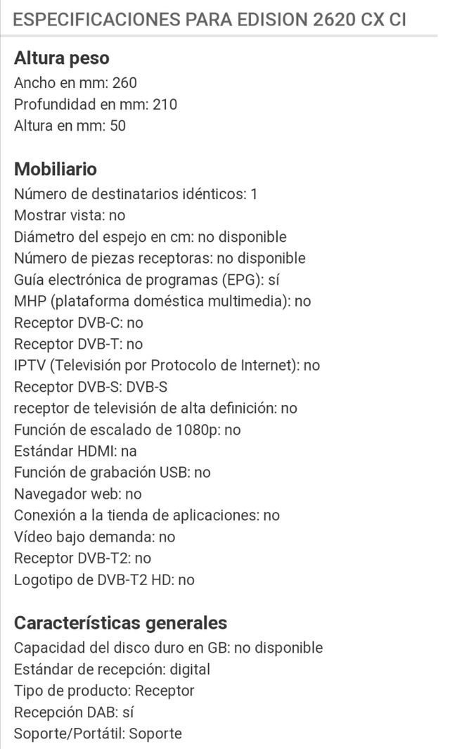 Receptor Digital Satélite Edision