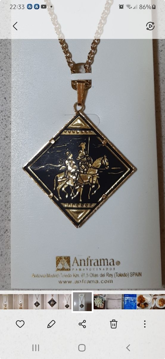 Colgante baño de oro