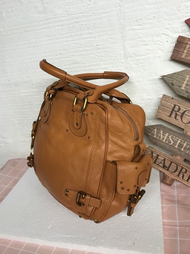 BOLSO CHLOE PIEL CAMEL  mod. PADDINGTON con caja