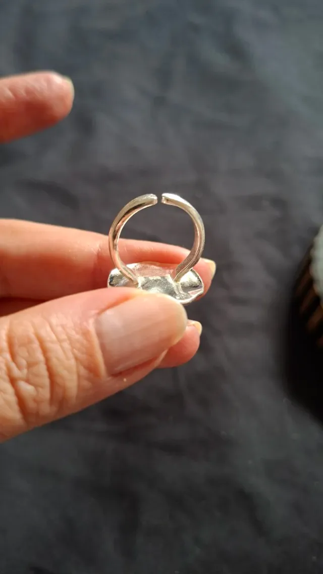 precioso anillo flor de perla