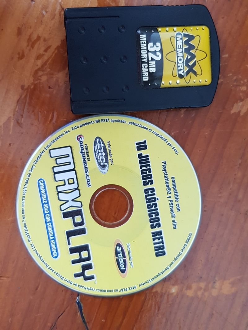 Imagen de memoria para ps2 disco con 2 mini juegos max pla