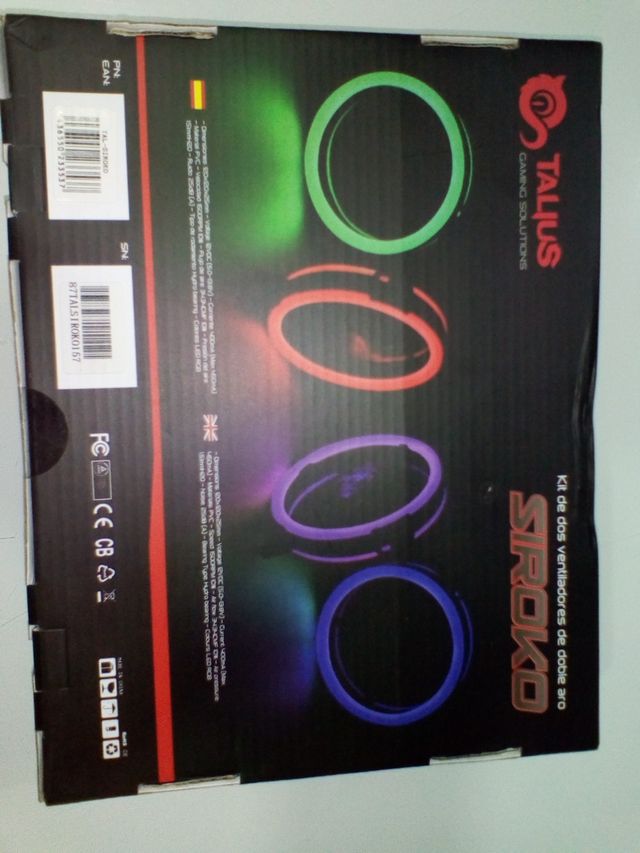 Kit de 2 ventiladores gaming Talius de doble aro