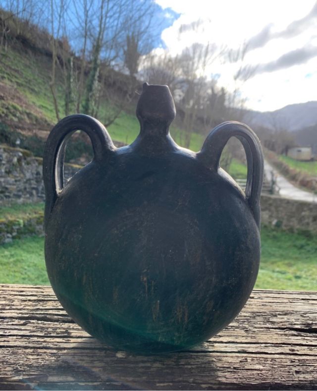 Botijo de carro / barrila / cerámica negra