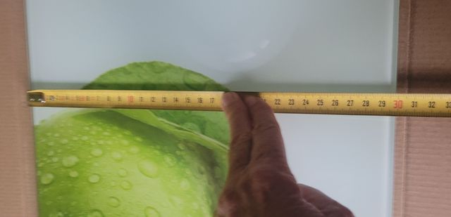 Tabla de cortar, de vidrio. Nueva.