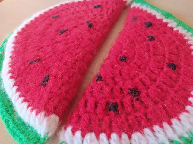 Agarraderas para horno de sandías